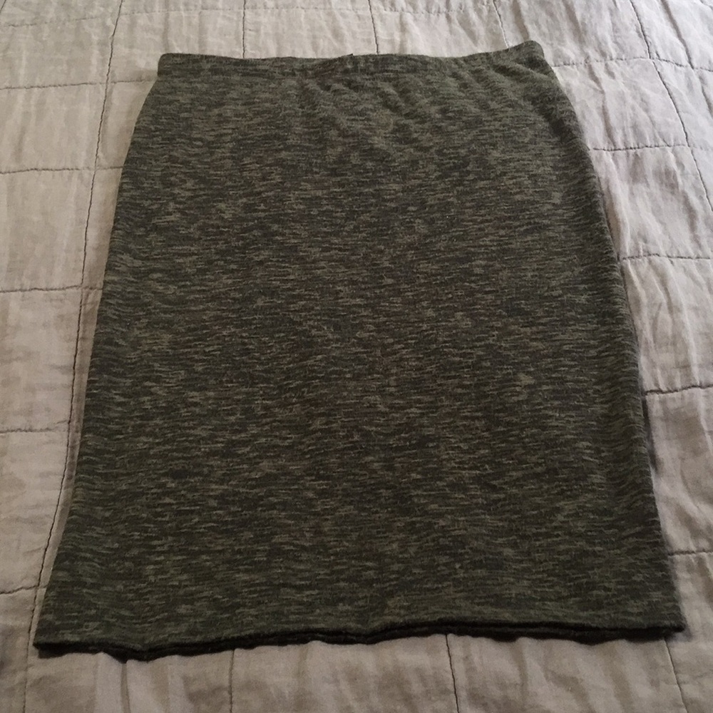 Express marled green knit pencil skirt l